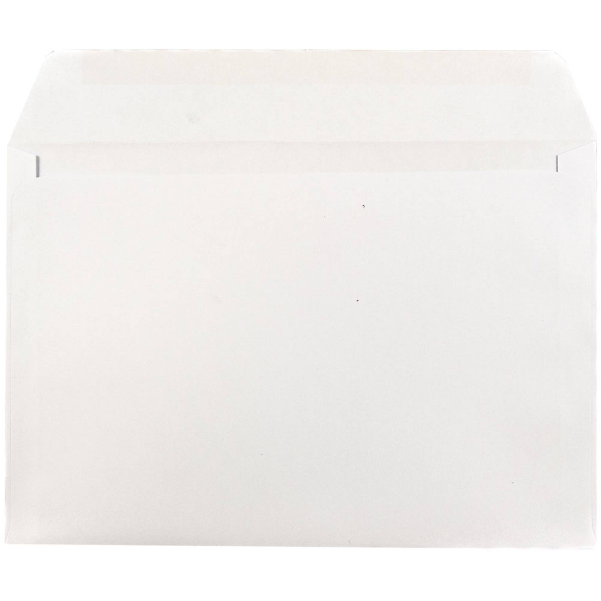 JAM Paper 7.5" x 10.5" White Booklet Commercial Envelopes, 50ct.